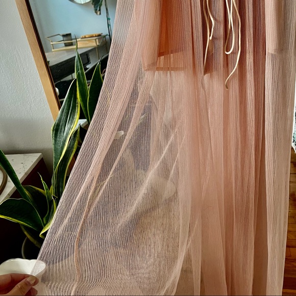 Blithe Powder Pink Tulle Maxi Corset Dress with Shorts - Picture 4 of 8